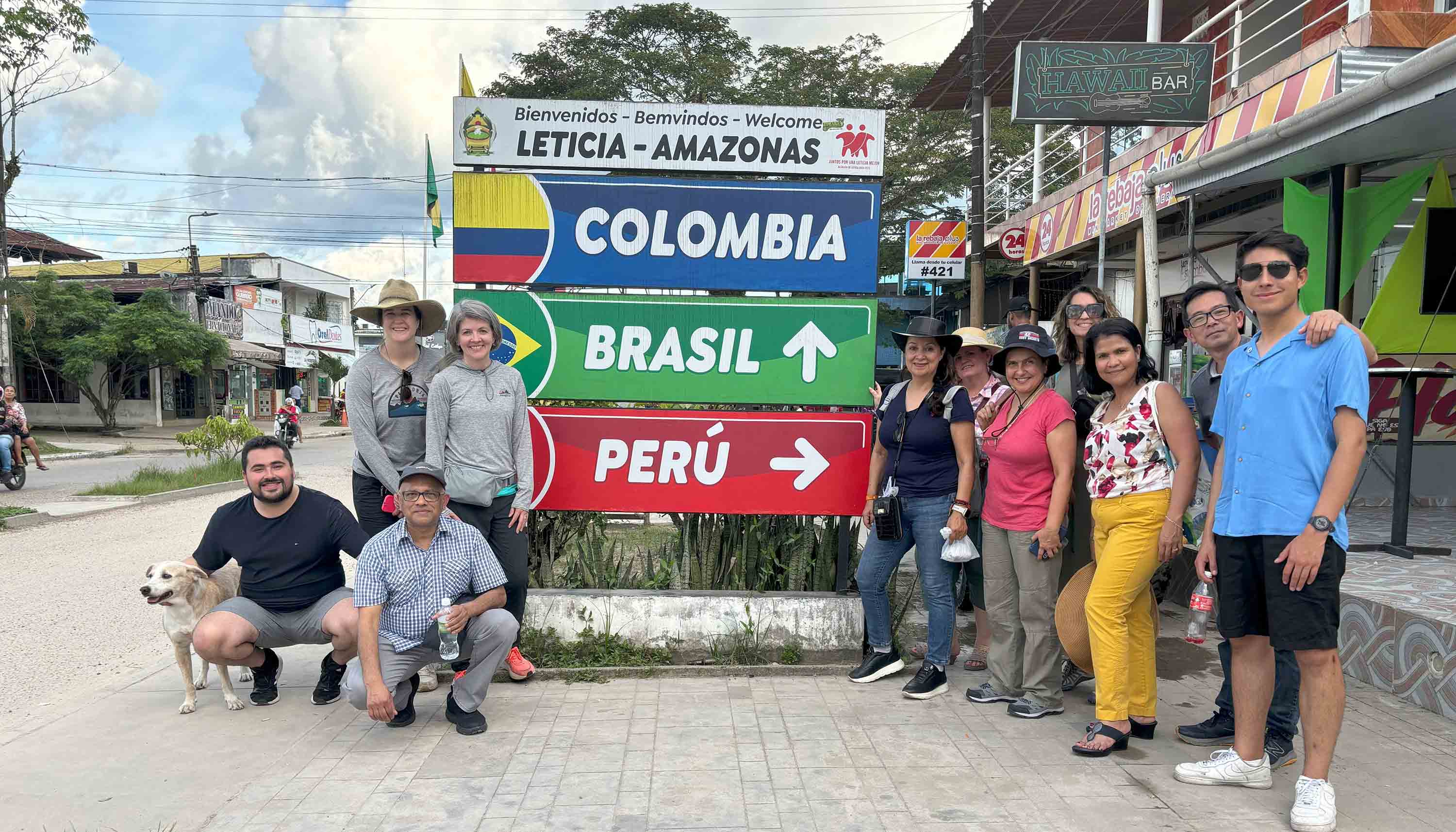 Group near Peru/Brazil/Colombia border
