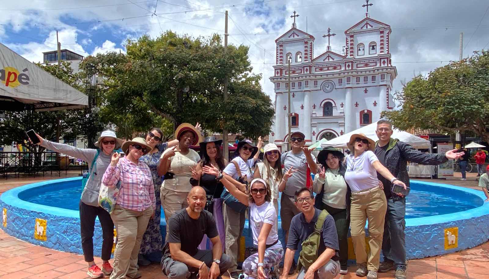 Group in a Colombian town