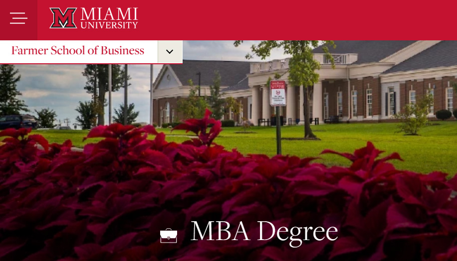 MBA landing page image