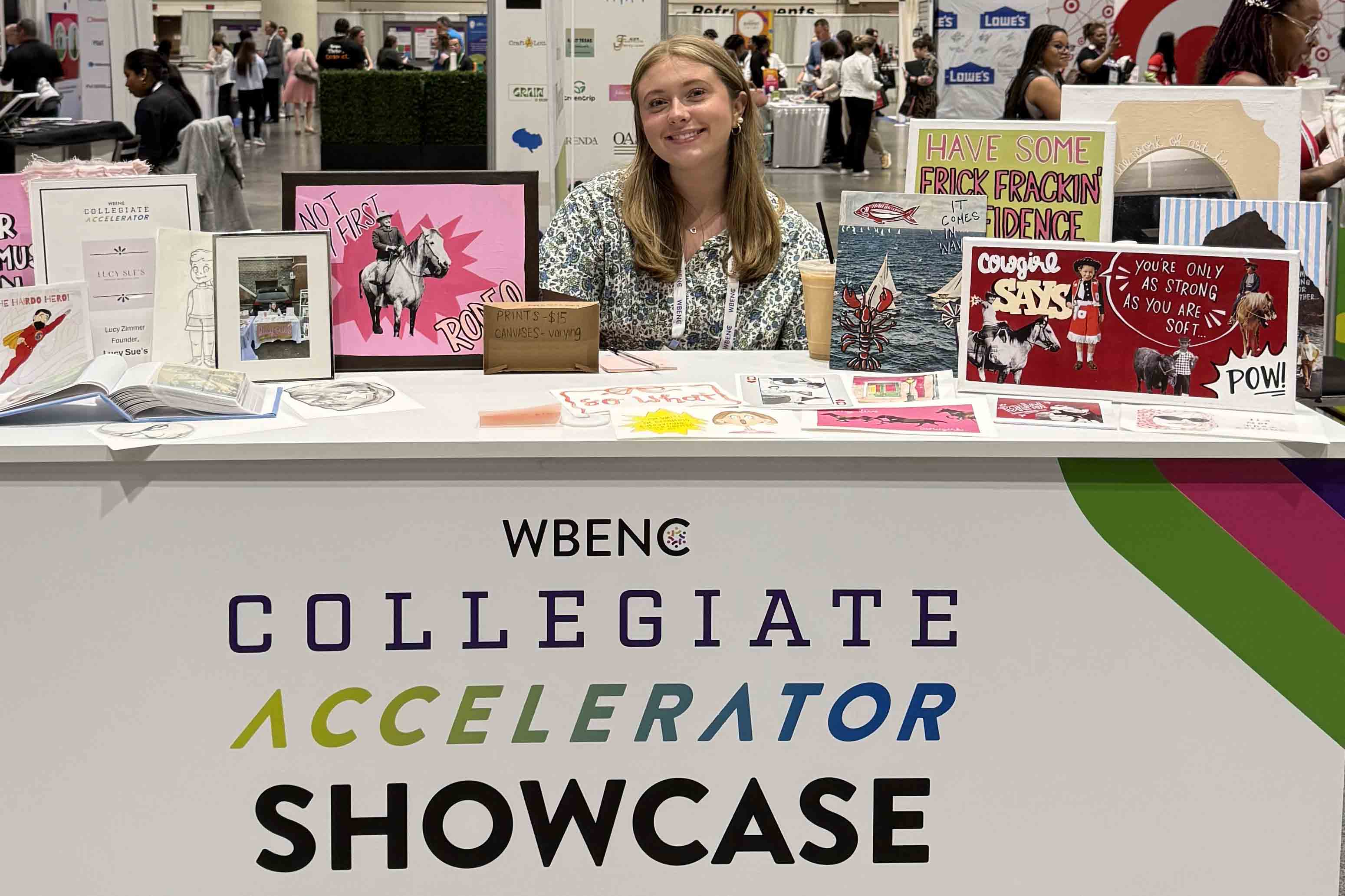 Lucy Zimmer at her convention booth