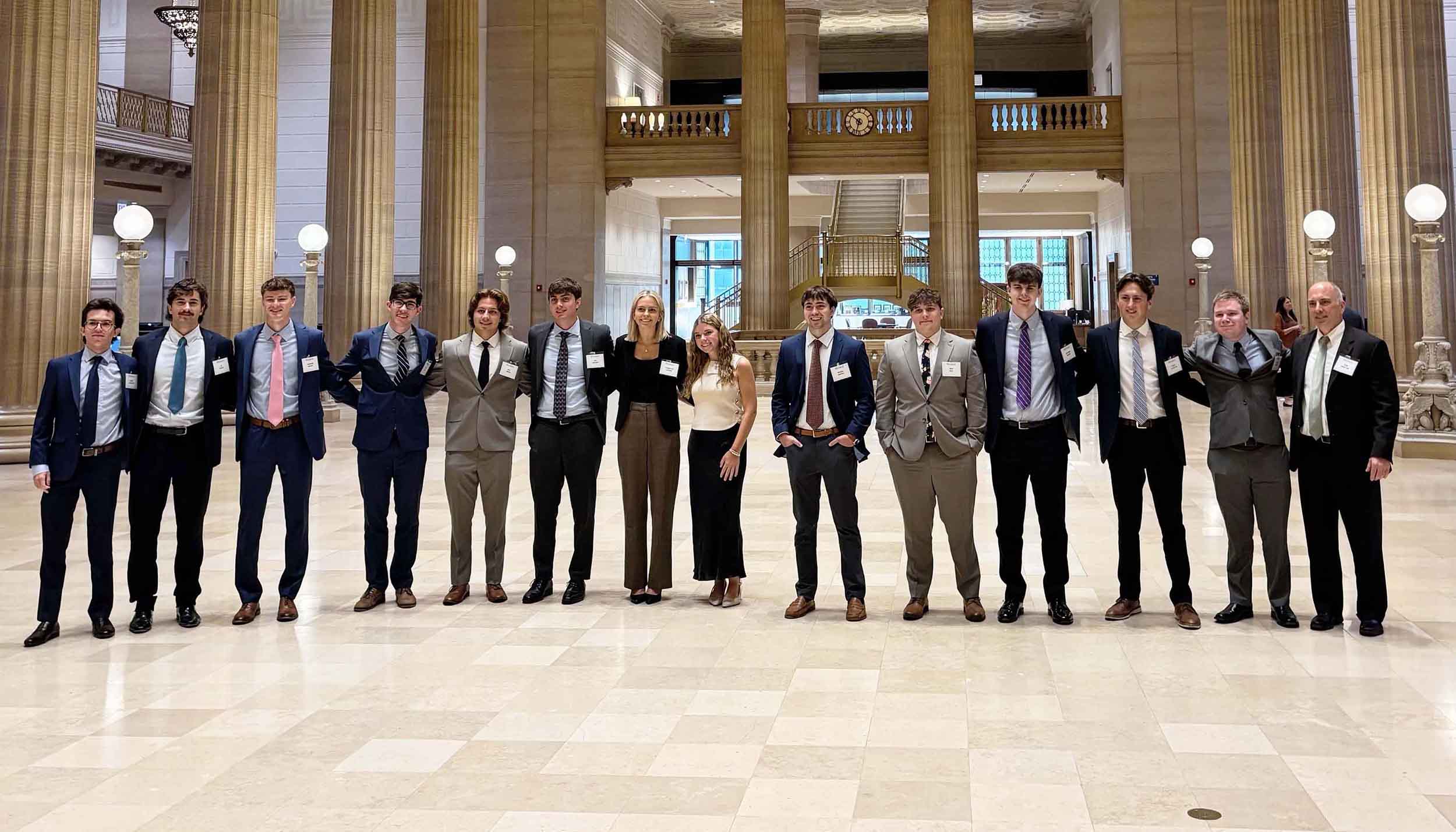 Group photo of students who took part in Chicago Finance Week