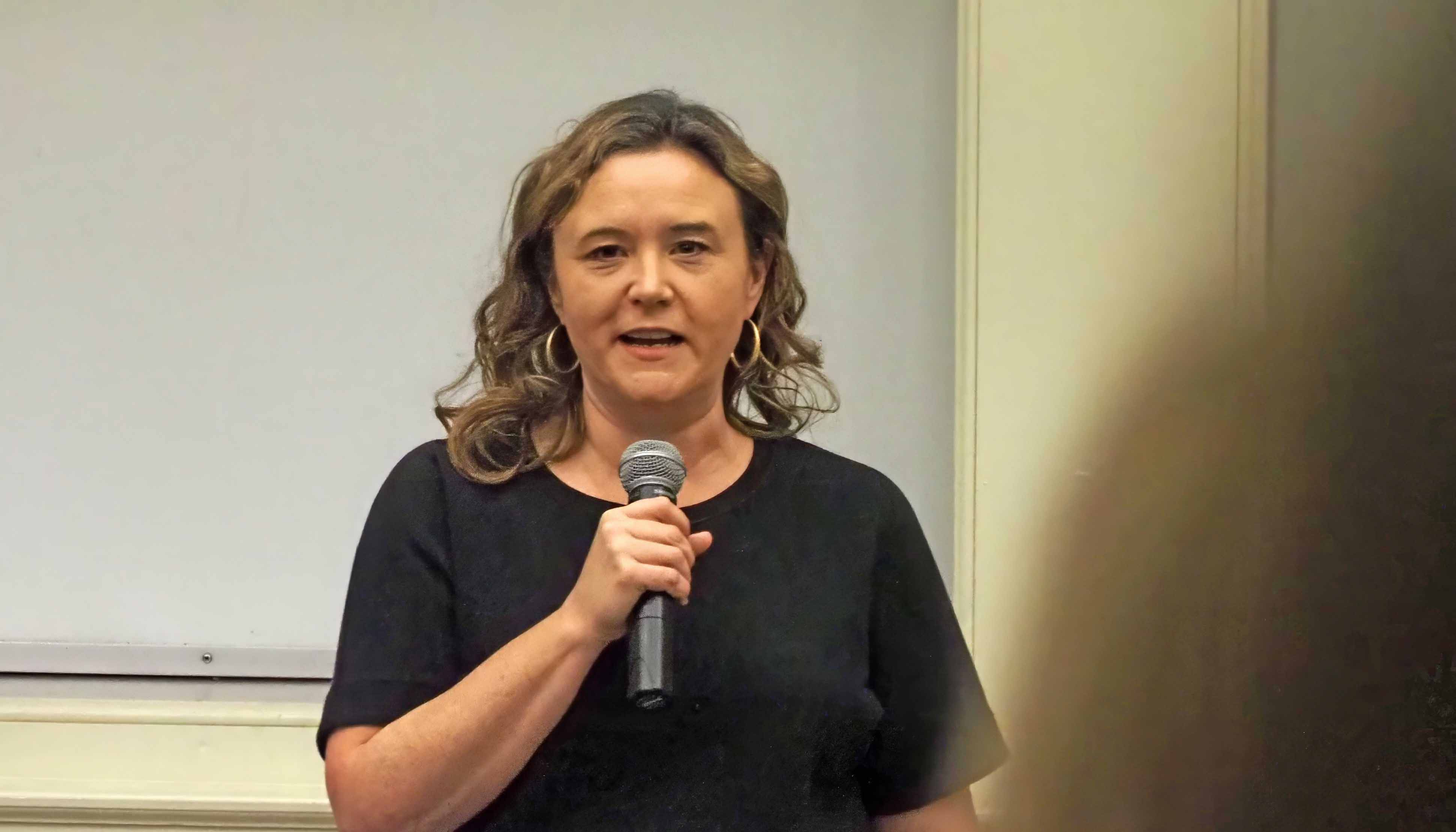 Megan Gerhardt teaching a management event