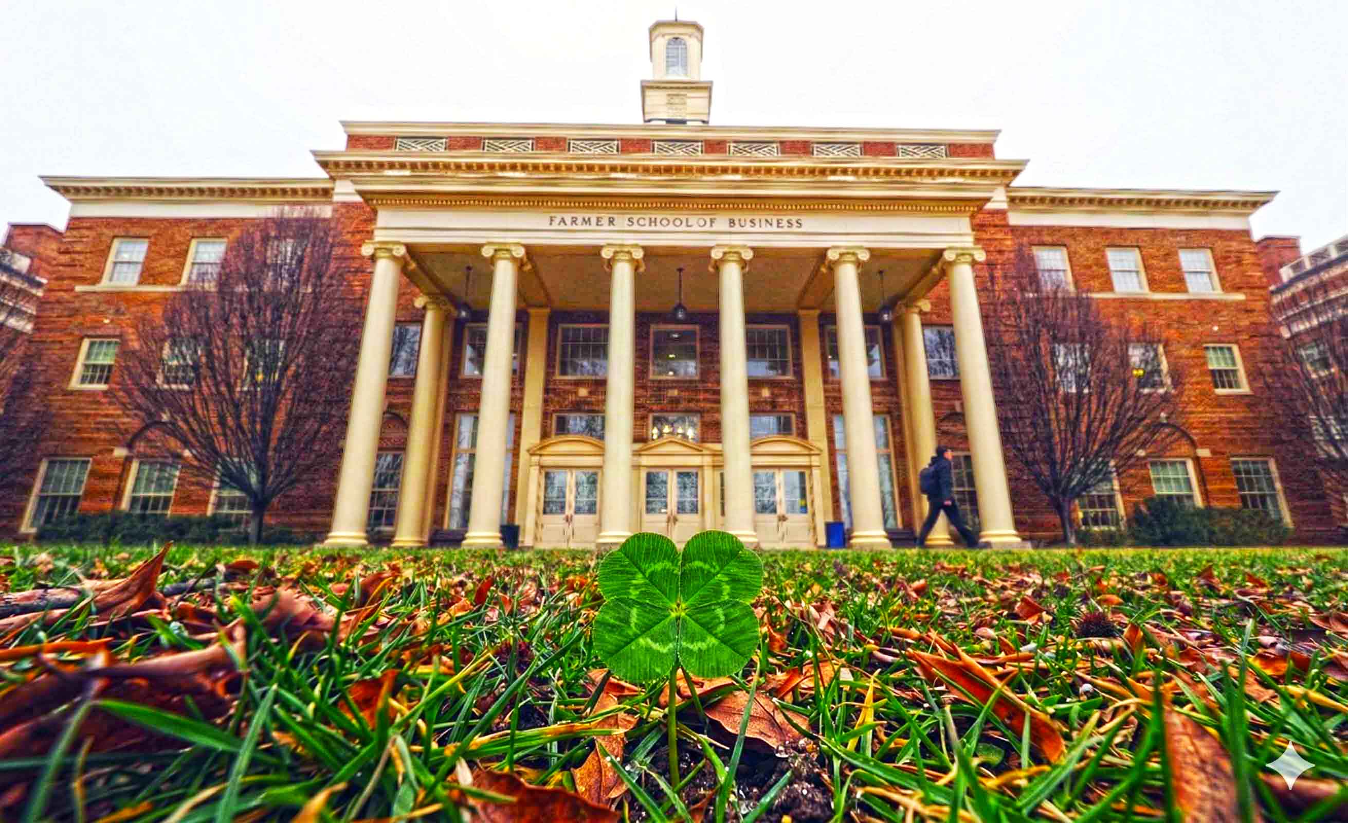 Farmer School with an AI clover