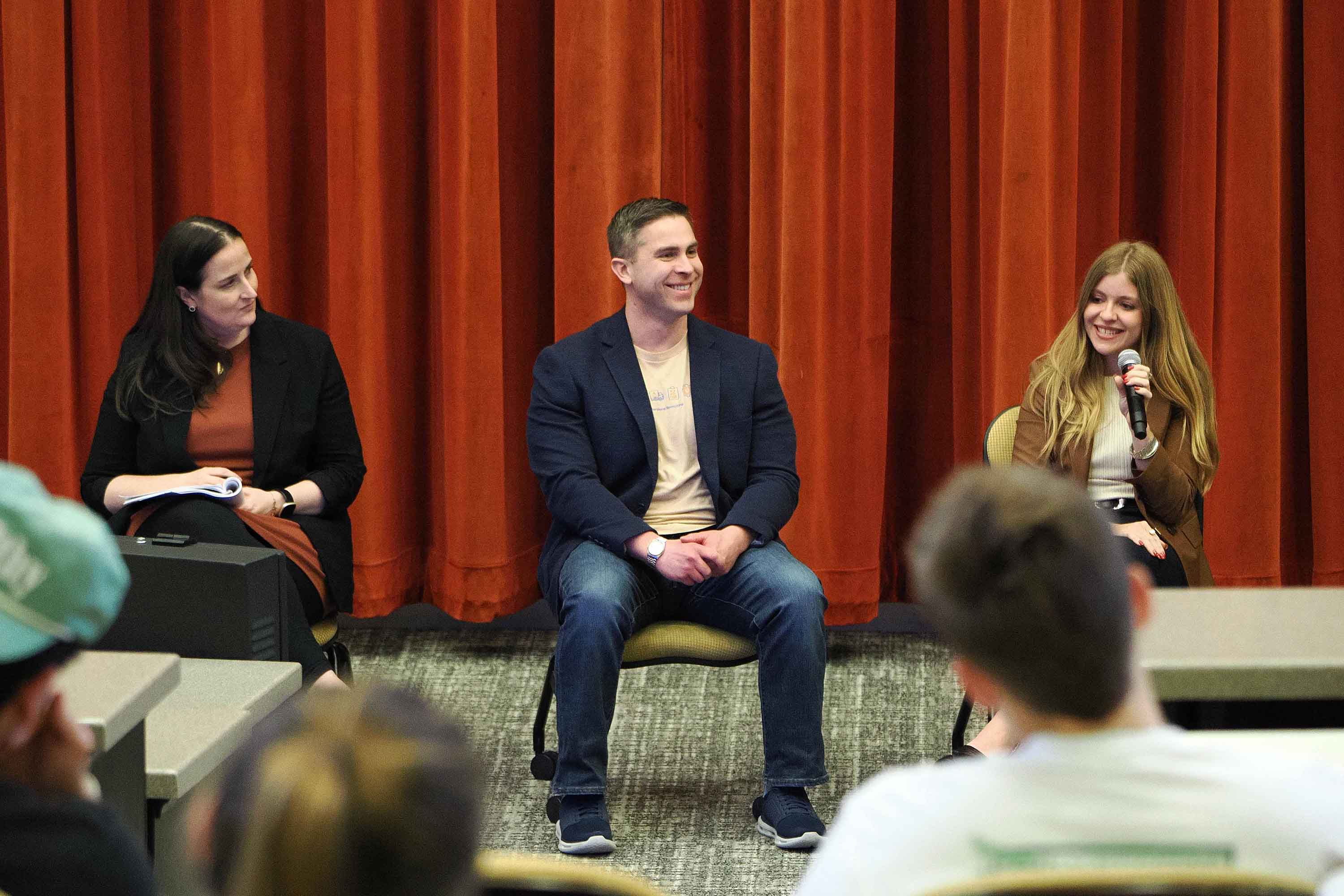 Supply chain speakers at presentation