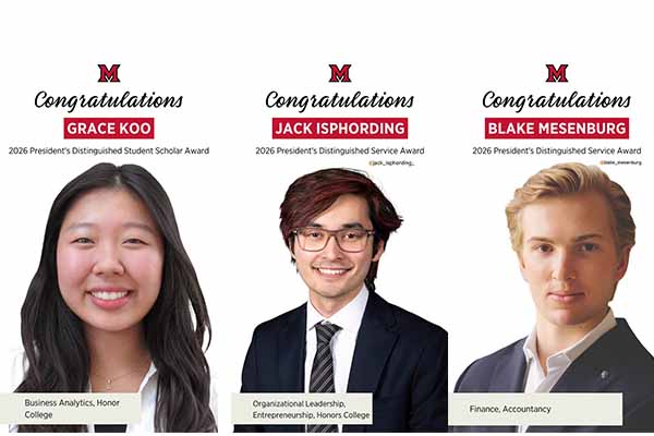 Trio of headshots of the winners from FSB