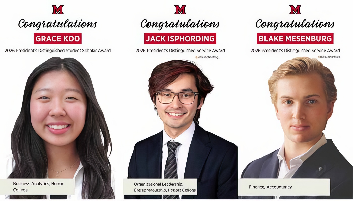 Trio of headshots of the winners from FSB