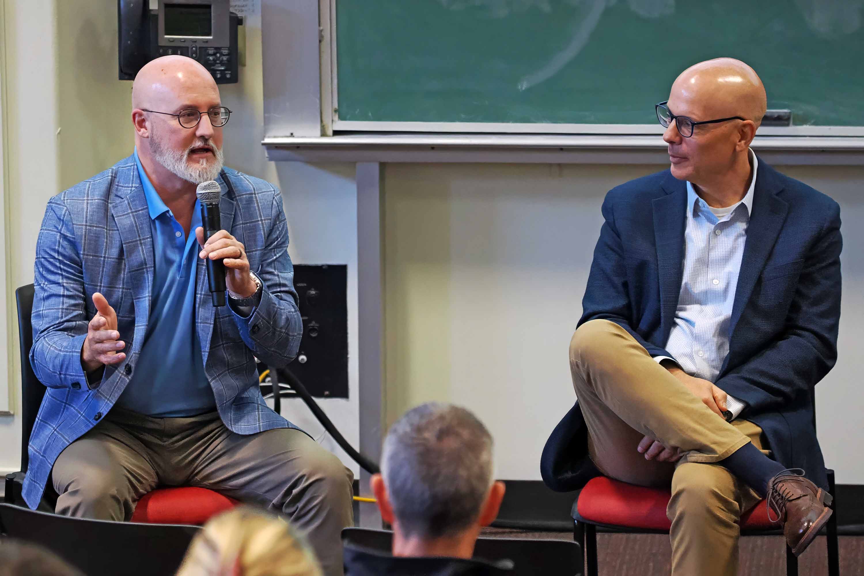 Eric Nadeau (left) and Tony Gayda at the Cybersecurity Symposium 