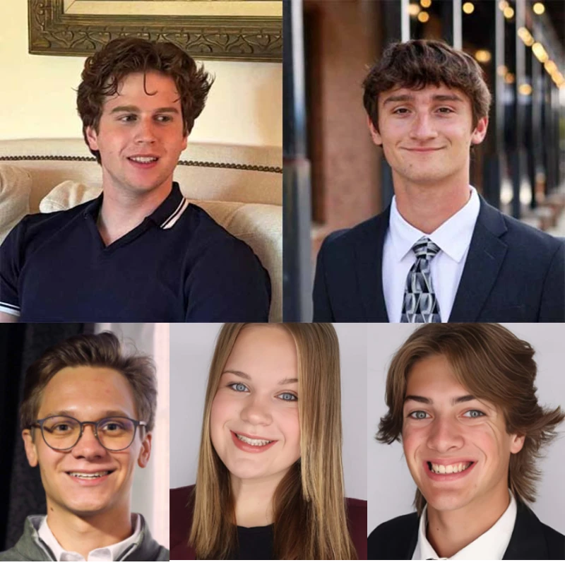 Andy Robbins, Zach Carlo, Jacob Farmer, Layla Gardner, AJ Hainline