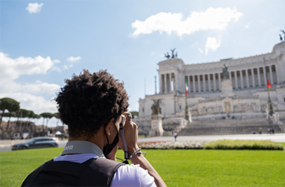 Kyle taking a photo