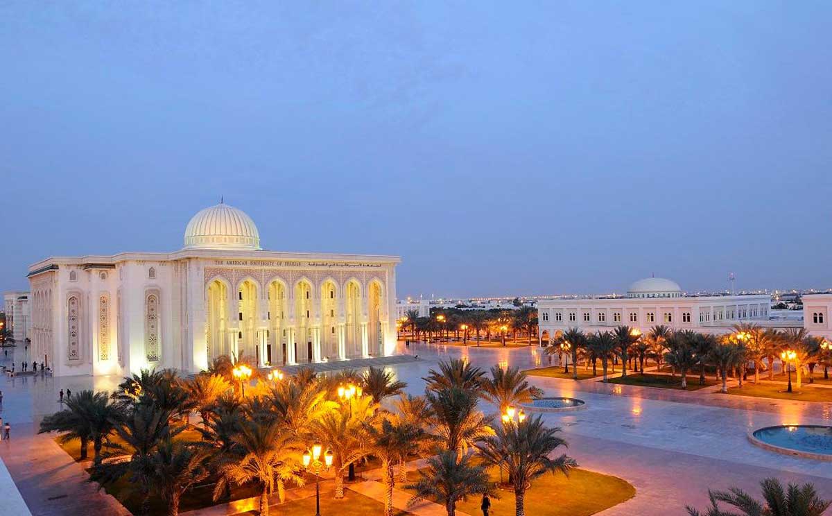 Waterfront and buildings in Sharjah, United Arab Emirates