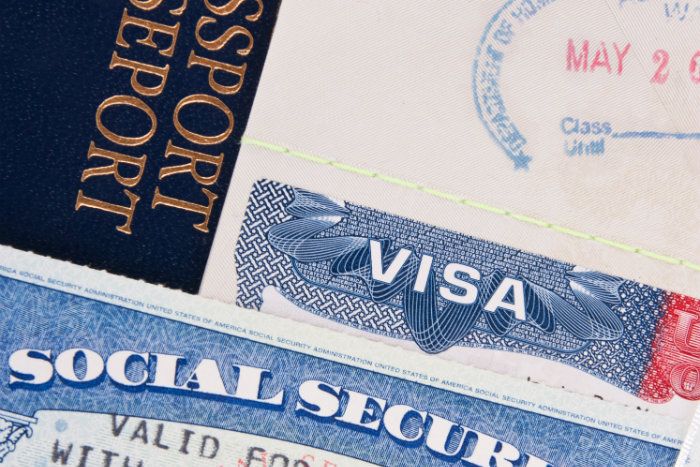 Examples of passport, visa, and social security documents