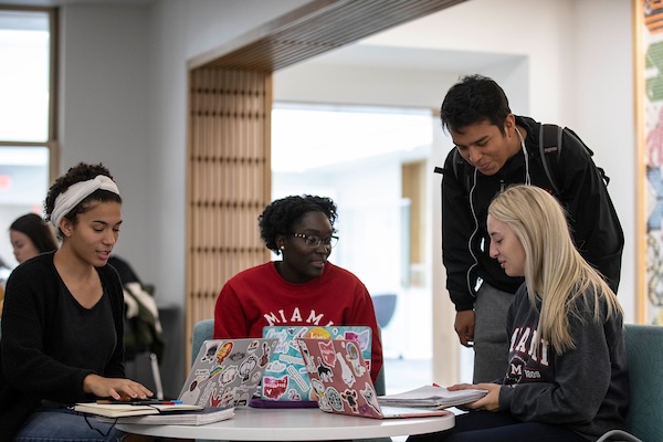students in discussion