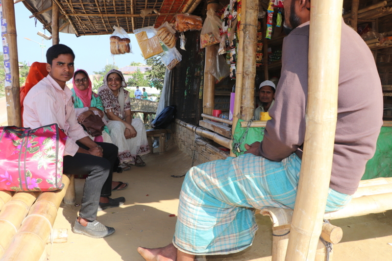 Dr. Fauzia Ahmed taking a tea shop break.
