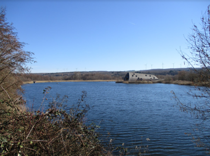 Blue lake in Schengen