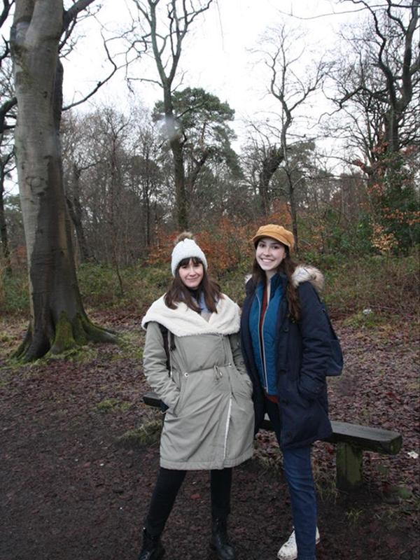 Savanna and friend on trail