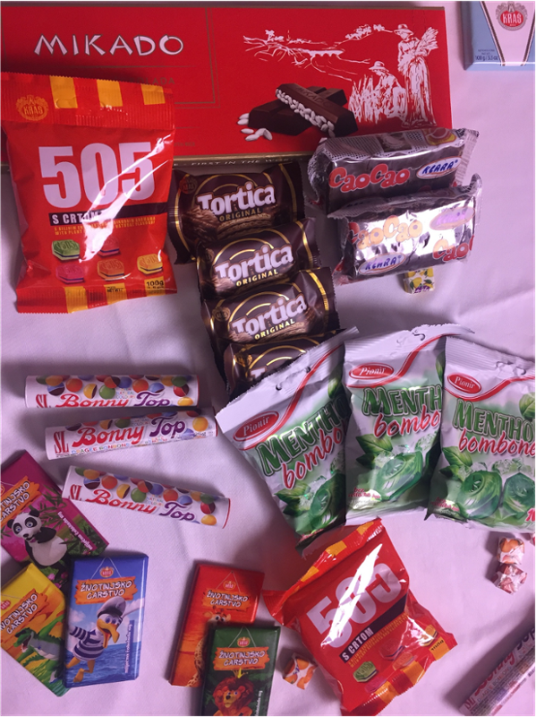 Closeup of Socialist treats