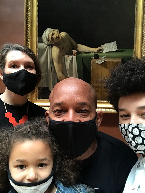 The Albarran family at the Louvre
