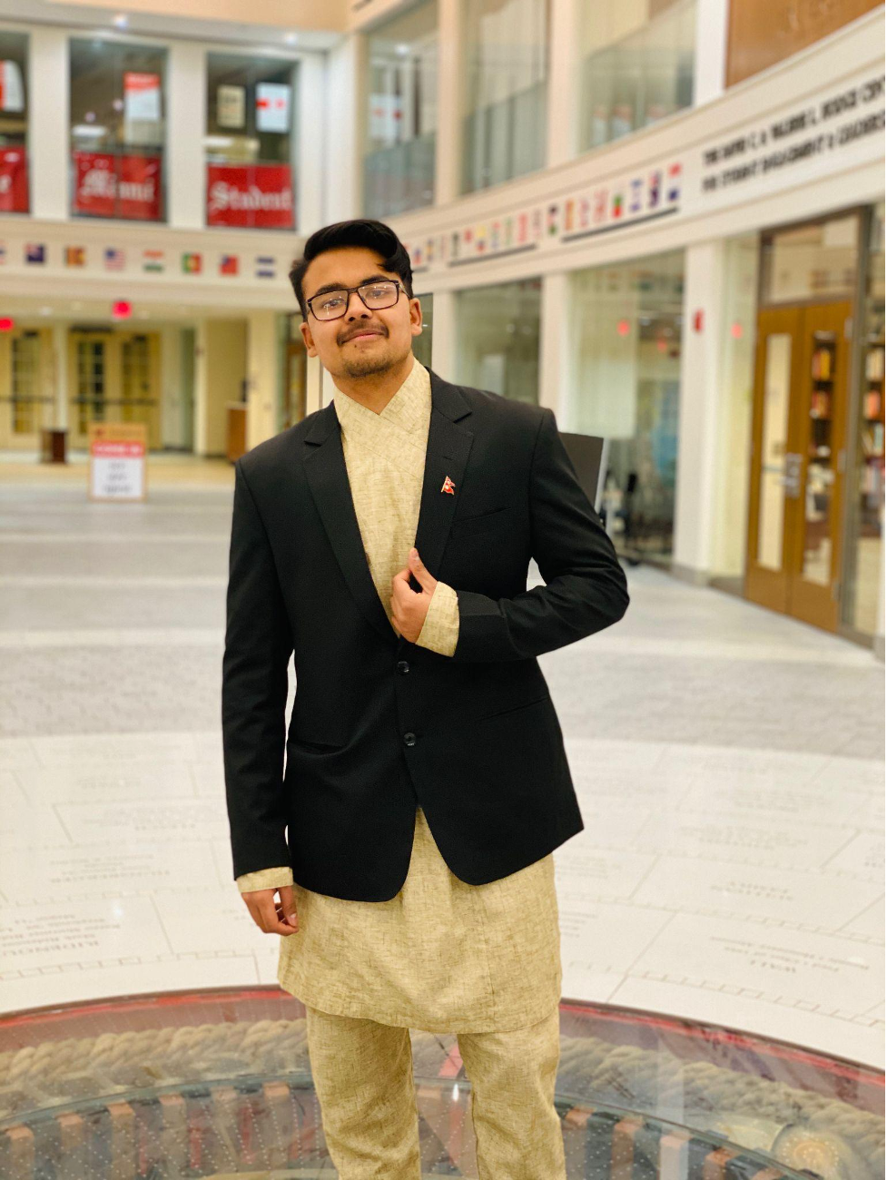 Aayush at the Armstrong Student Center