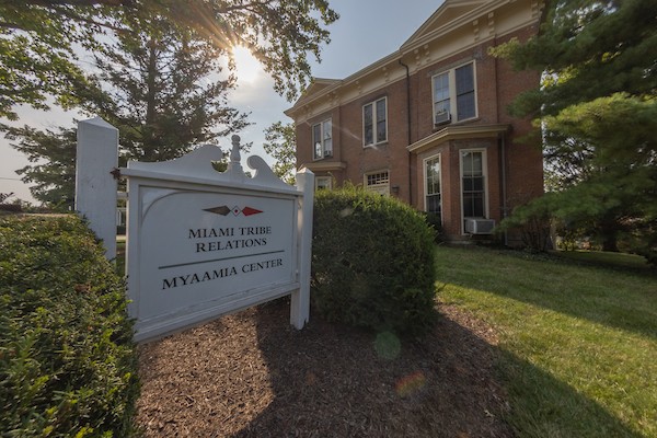 Myaamia Center building with sign