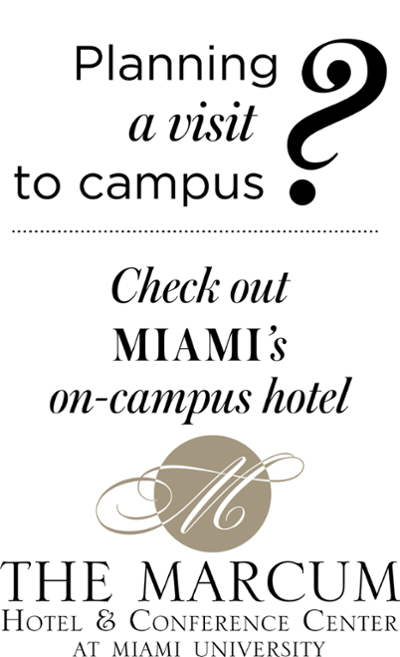 Planning a visit to campus? Check out The Marcum Hotel and Conference Center at Miami University.