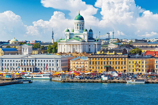 View of Helsinki on the water