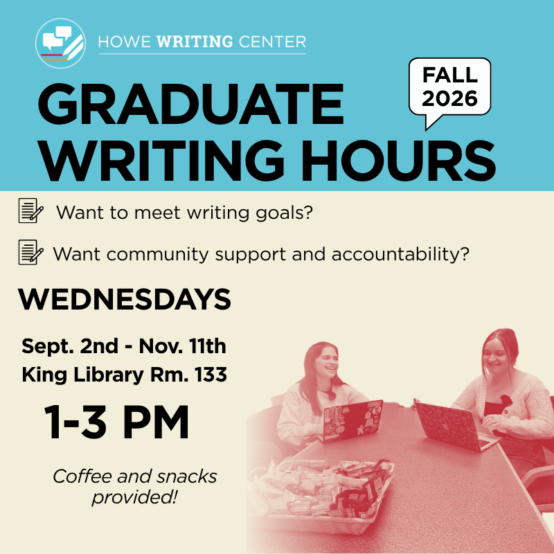 Fall 2026 Grad Writing Hours