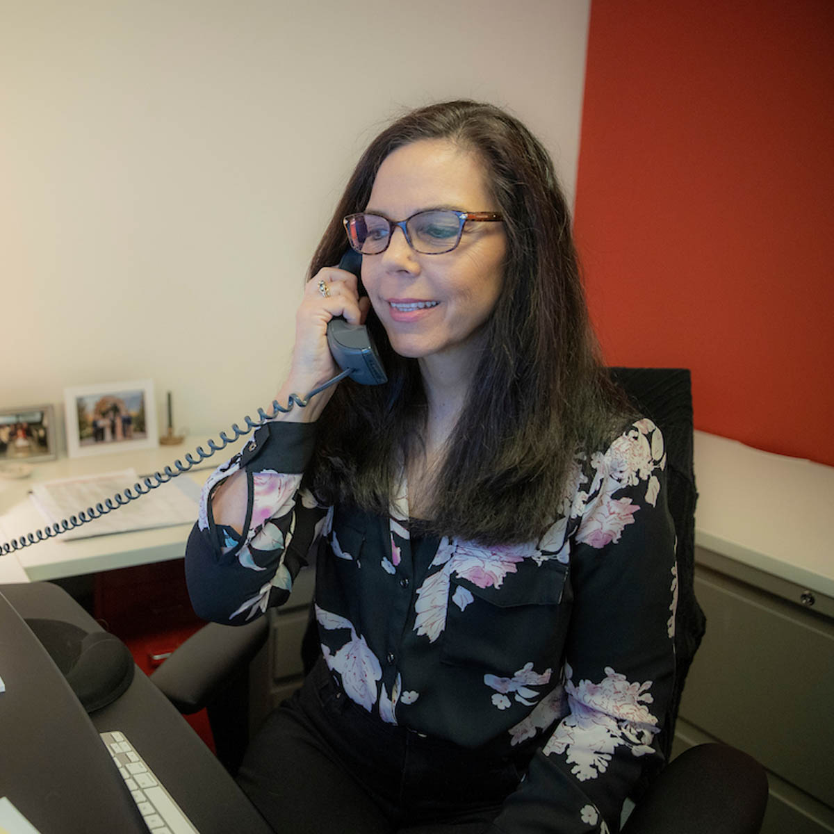 manager making phone call
