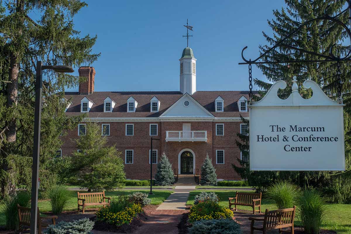 front of the marcum hotel and conference center