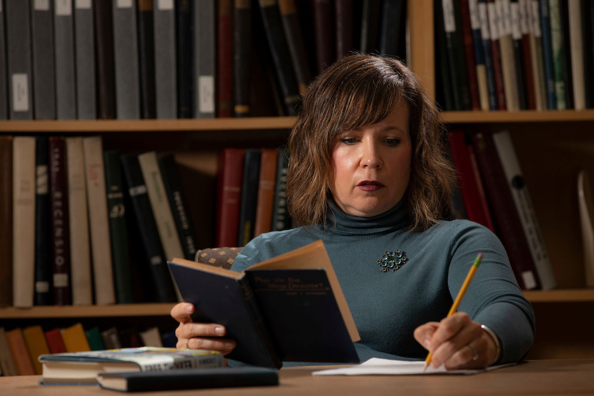 person reading and writing