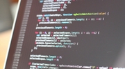 Coding language on a black screen