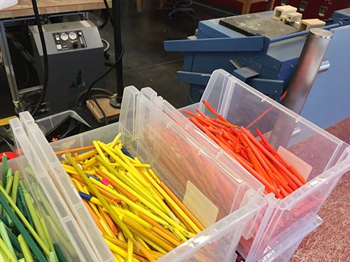Unused glass sticks