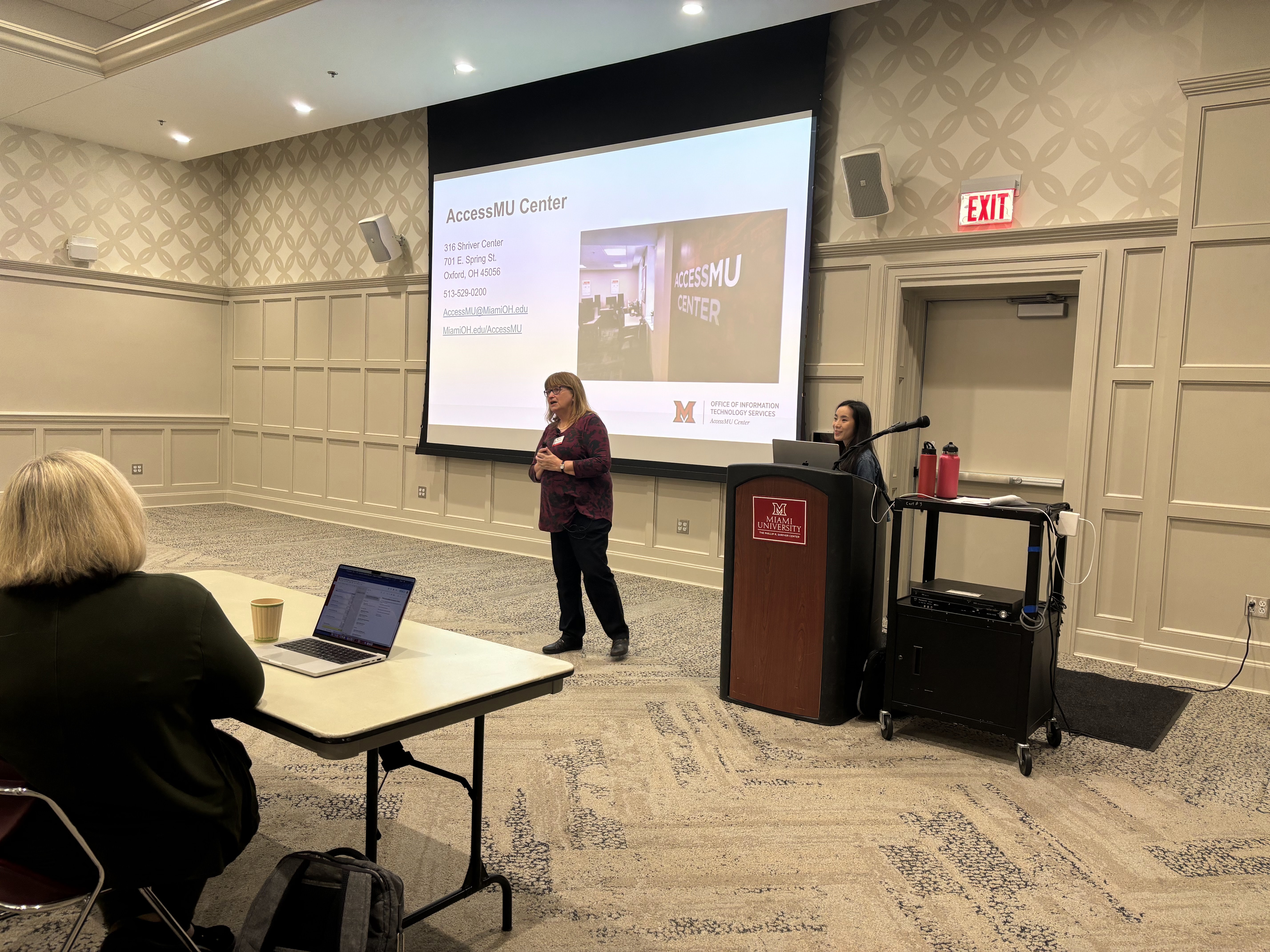 Karen O'Hara and ElizaMarie Quinn-Alger present about Grackle Workspace at Access for All