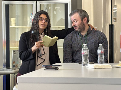 Sofia Olaya and David Carter at the IT Services chili competition