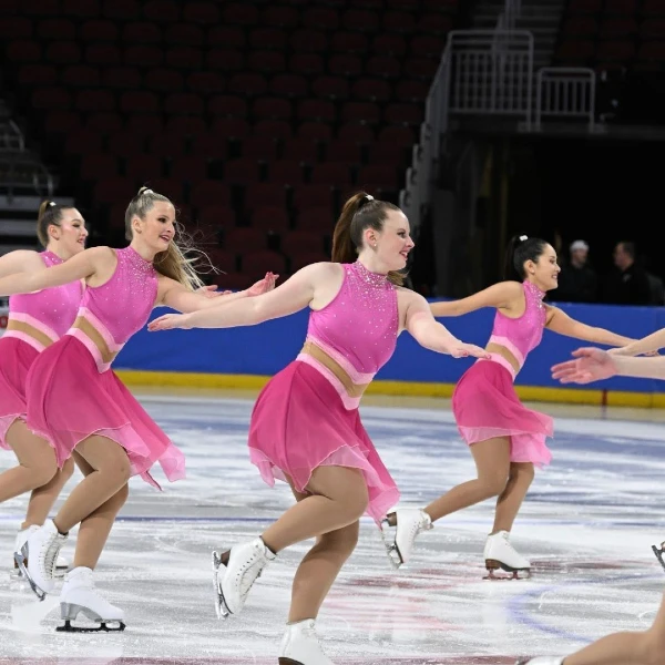 xandra with the synchronized skating team