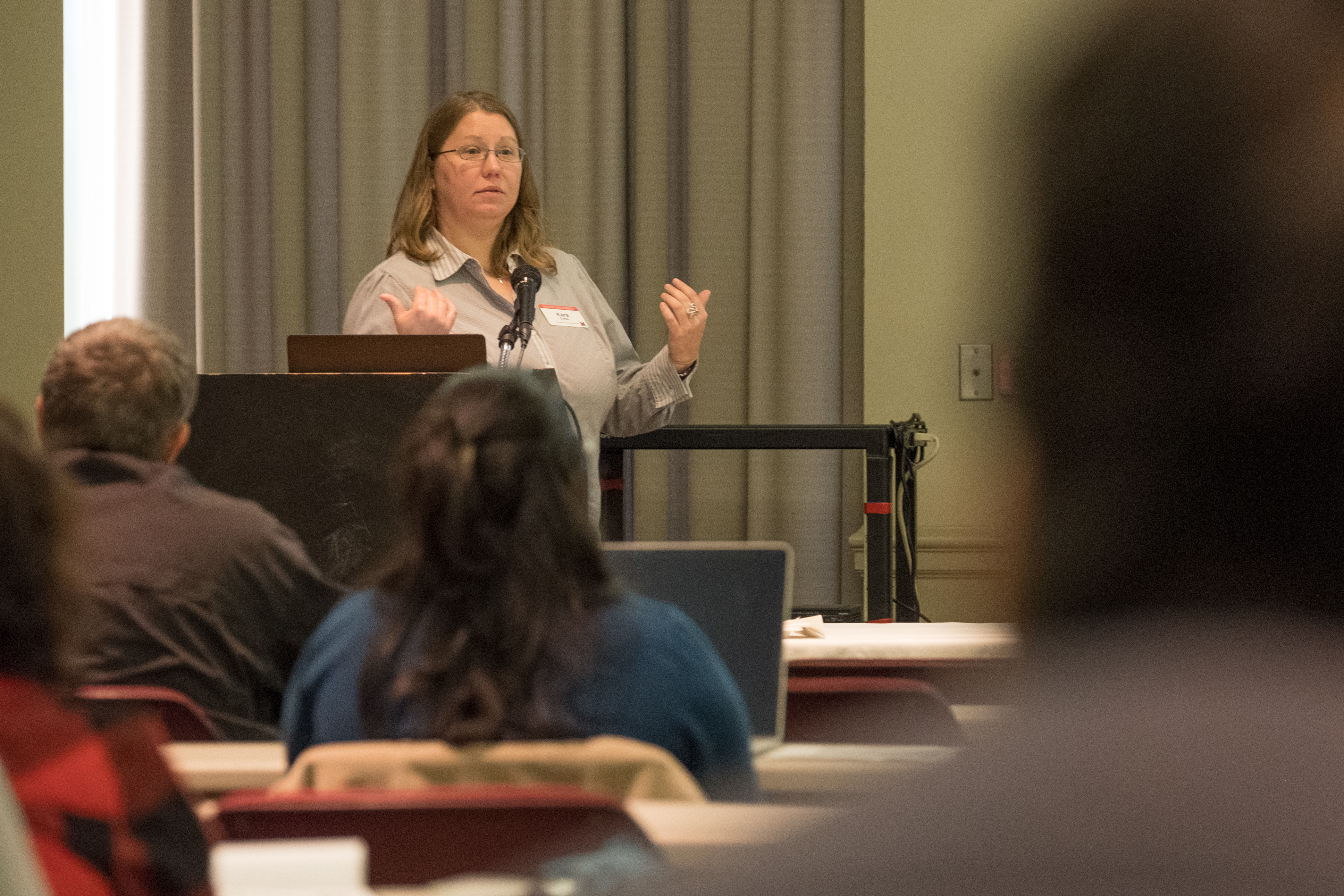 Kara Zirkle presents at the AT Symposium.
