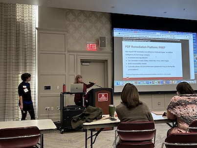 Kit and Karen presenting