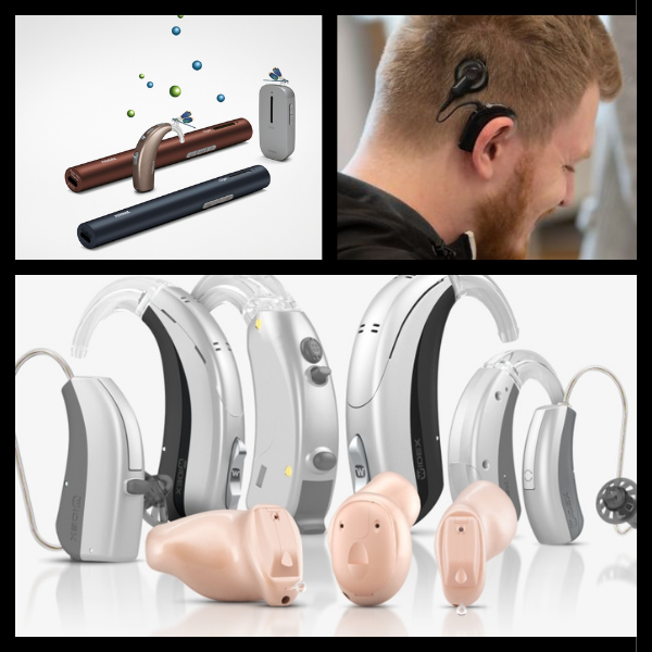 Examples of assistive hearing devices
