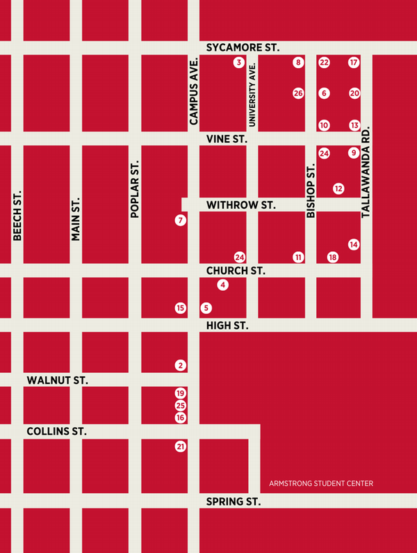 Fraternity Chapter Houses Map.