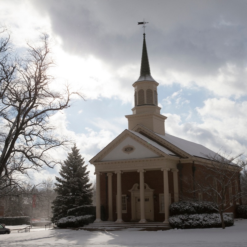 Exterior view of Sesquicentennial Chapel