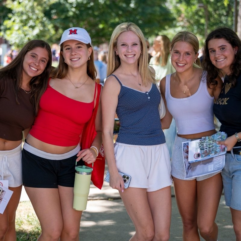 Group of Five women posing at Mega Fair