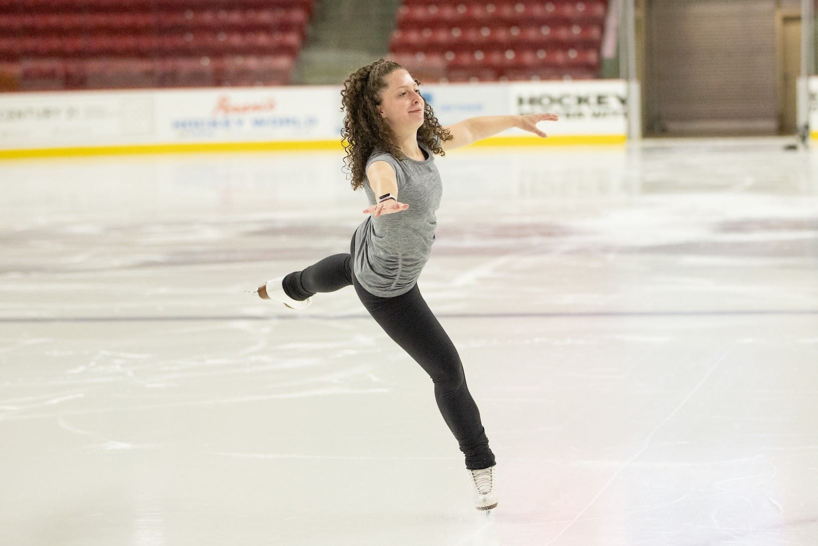 Shayna Pekay at Goggin Ice Center on the skating rink