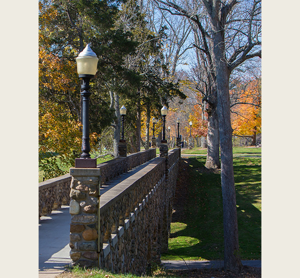 One of the stunning stone bridges on Western campus.