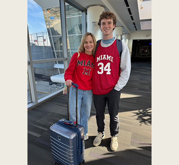 Susan and TJ LaMacchia of Cincinnati. TJ is a sophomore at Miami.