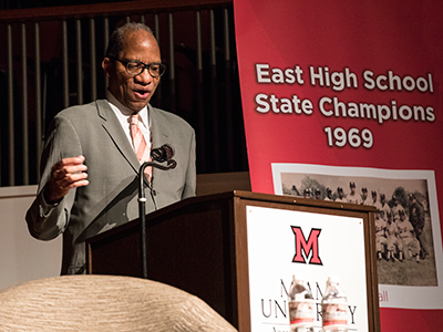 Wil Haygood addressing the audience