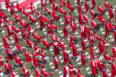 Students at graduation