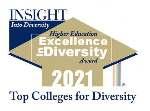 HEED award logo, Insight Into Diversity, Higher Education Excellence in Diversity Award, 2021. 