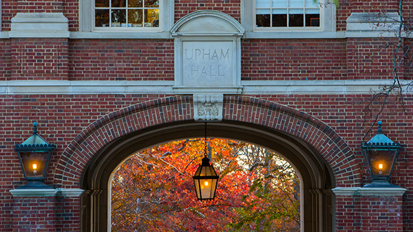 Upham Hall exterior with name