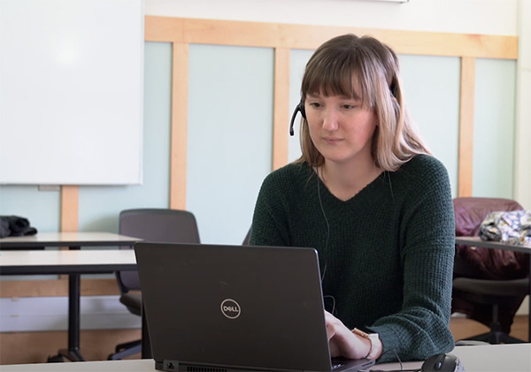 Cat Dennison and other student contact tracers worked three-hour shifts collecting important health data during the pandemic.