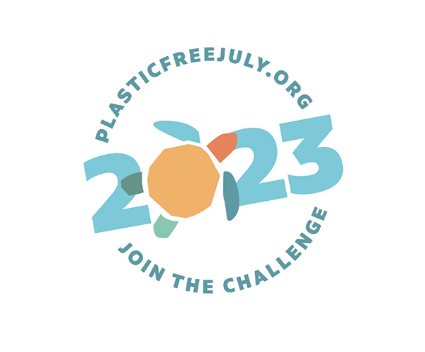 Plastic free July 2023 join the challenge  badge
