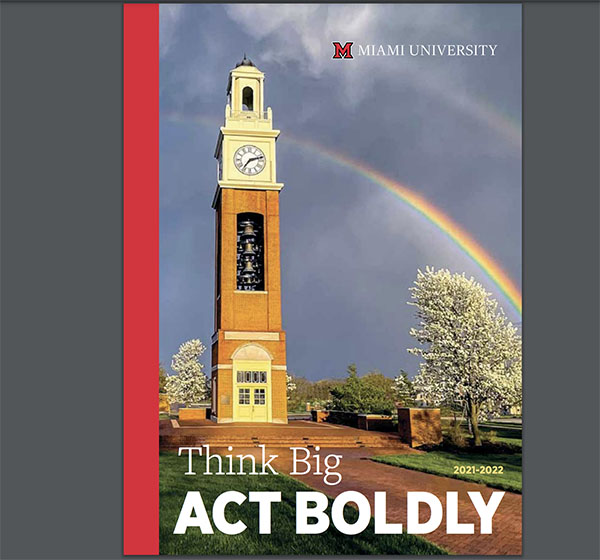 Act Boldly and rainbow over Pulley Tower - cover of View Book